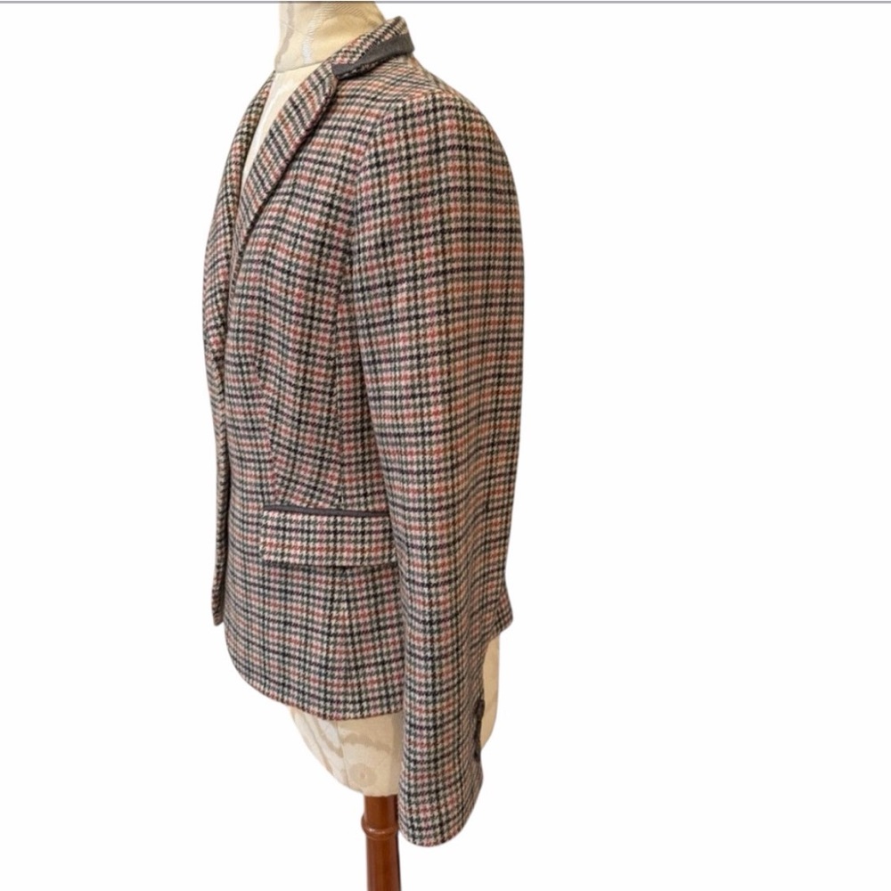 Talbots Wool Houndstooth Blazer Owl Lining Business Career Women’s Size 10P NWT - Picture 2 of 13